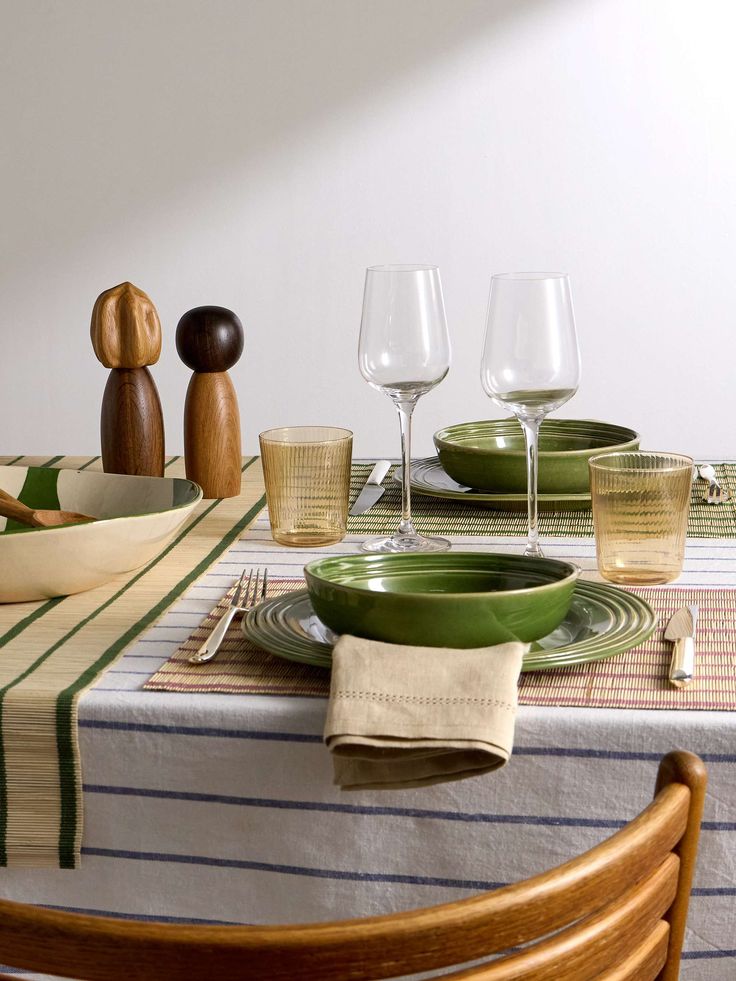 Glassware arranged for relaxed everyday gatherings